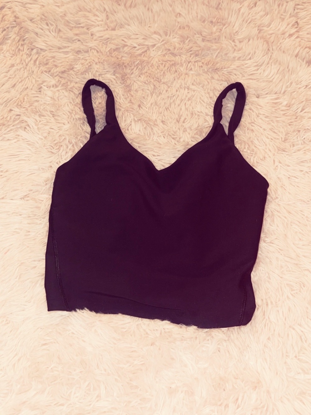Old Navy Black Cropped V-Neck Cami Tank